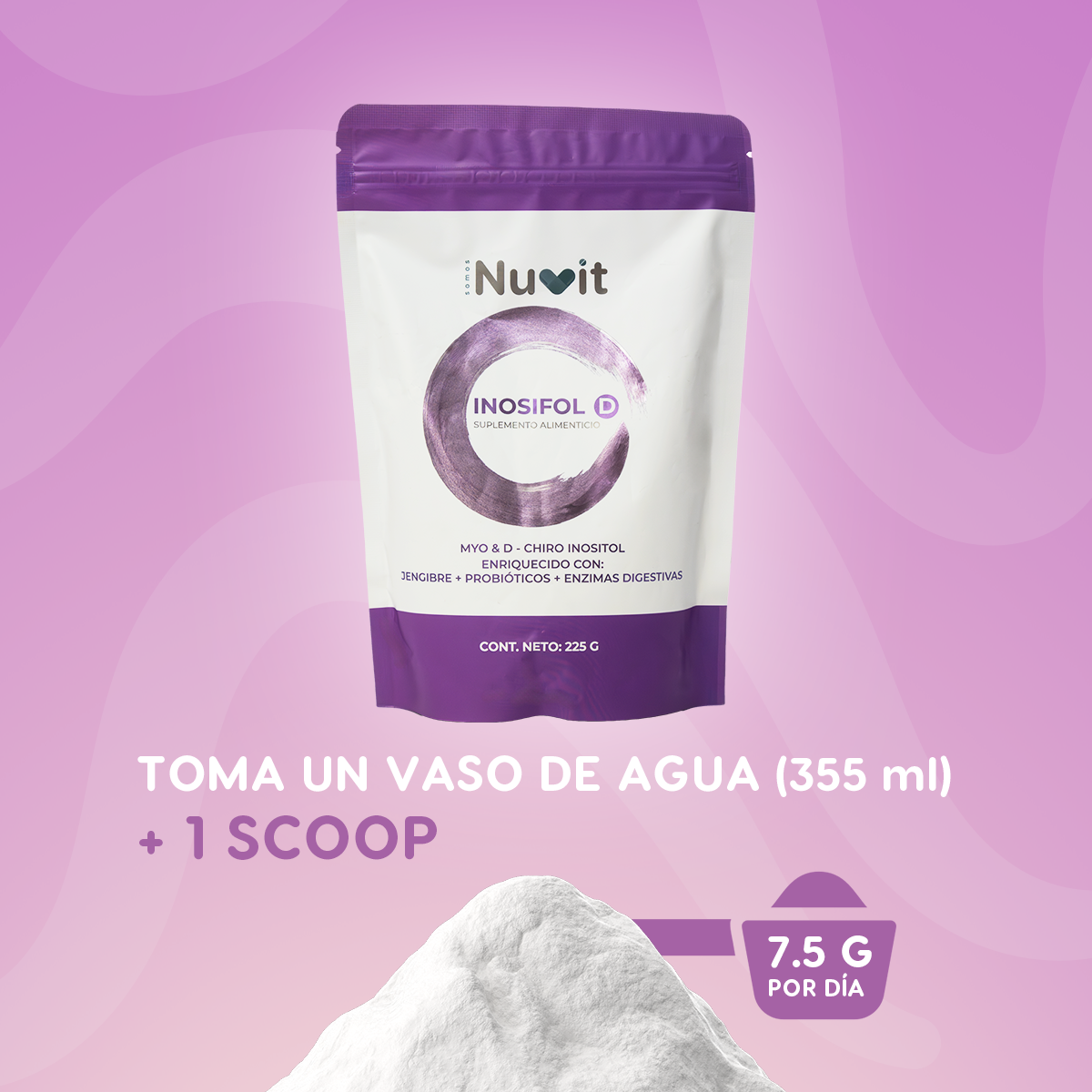 Inositol - Myo & D - Chiro Inositol con Jengibre y Probióticos